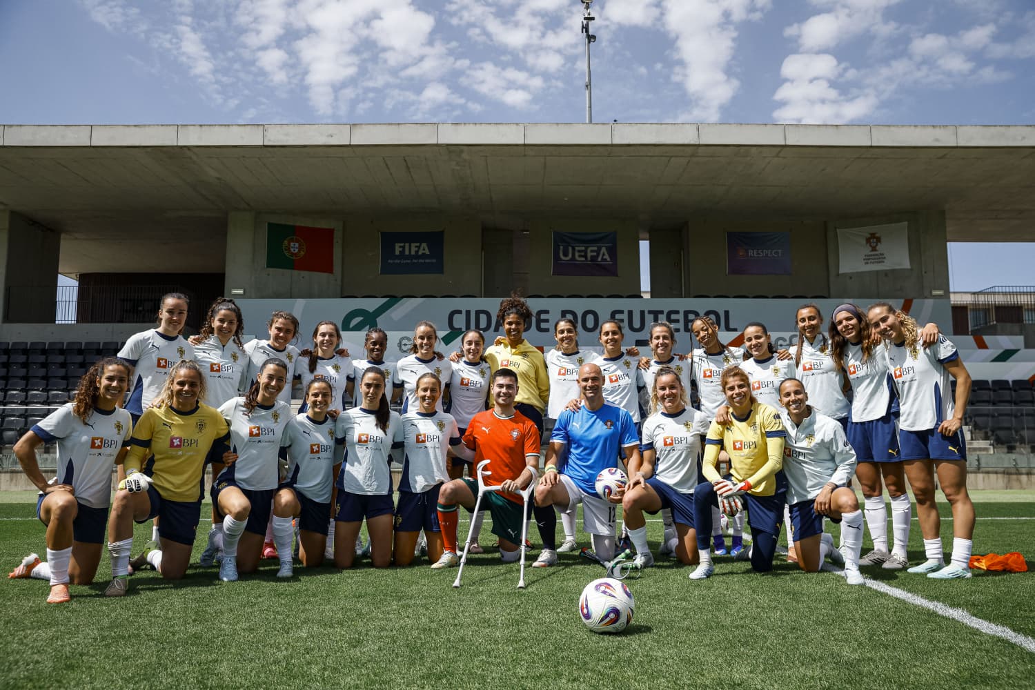 Miguel e Milton na concentração da Seleção Feminina